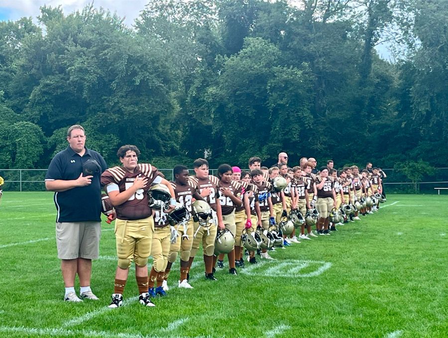 Bears teams walking the field