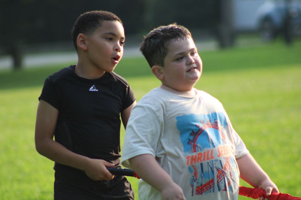 Young Bears at summer practice